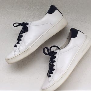 Michael Kors White Leather Sneakers